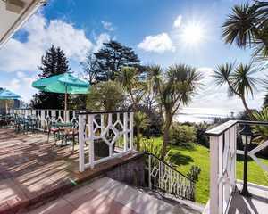 Sea view terrace at Orestone Manor South Devon