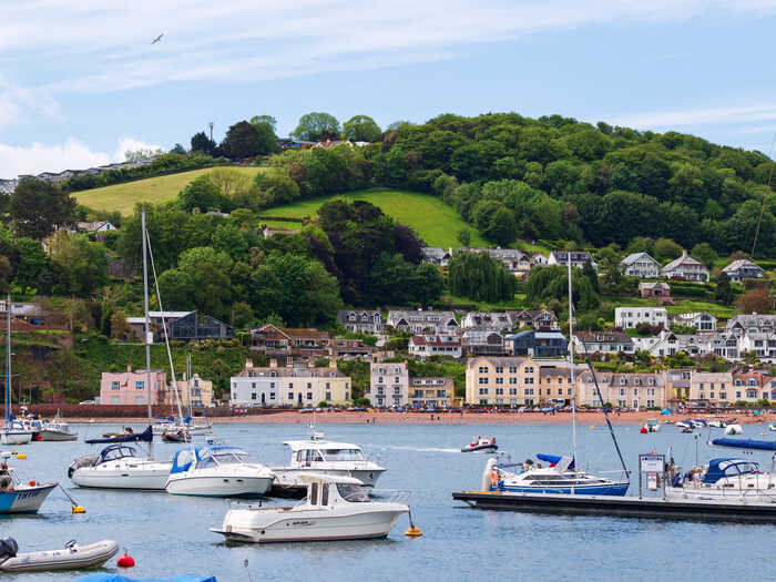 Beautiful inner seaside harbour at Torquay English Riviera Devon England Beautiful inner seaside harbour at Torquay English Riviera Devon England