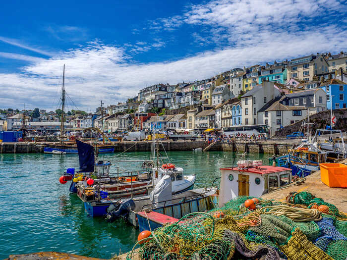 The fishing town of Brixham in South Devon