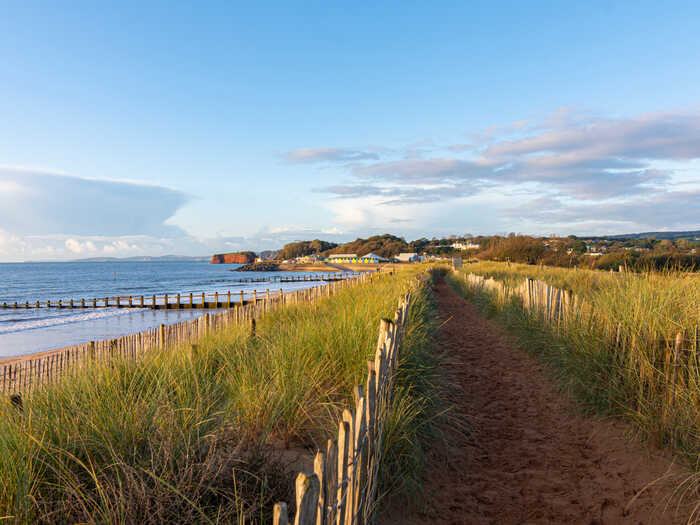 pathway leading through Dawlish Warren