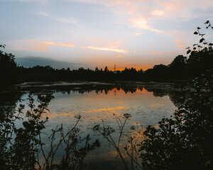 Sunset at Stover Country Park