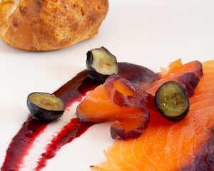 salmon dish at orestone manor